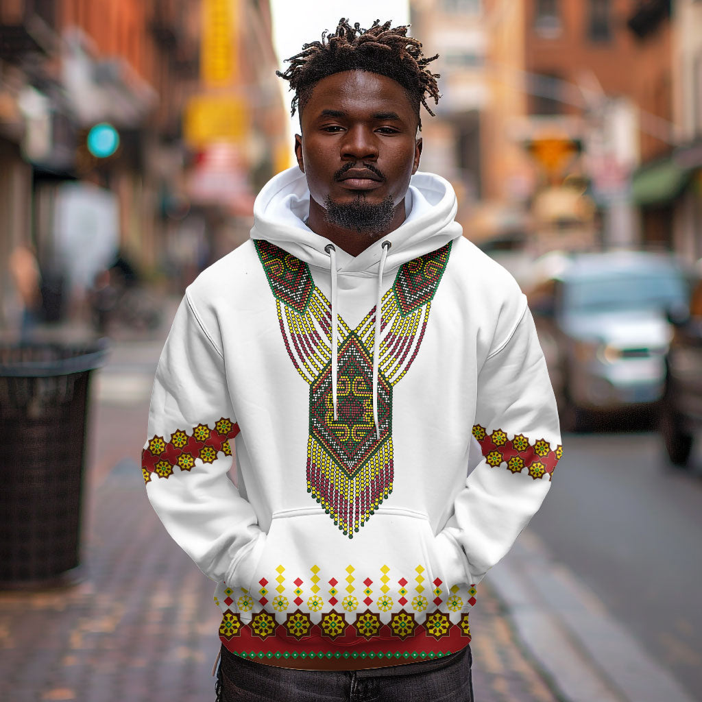 Ethiopian Enkutatash Personalized Hoodie Traditional Habesha Glass D'va Necklace Inspired