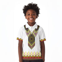 Ethiopian Enkutatash Personalized Kid Polo Shirt Traditional Habesha Glass D'va Necklace Inspired