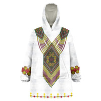 Ethiopian Enkutatash Personalized Kid Wearable Blanket Hoodie Traditional Habesha Glass D'va Necklace Inspired