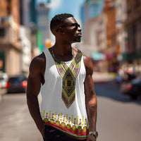 Ethiopian Enkutatash Personalized Men Tank Top Traditional Habesha Glass D'va Necklace Inspired