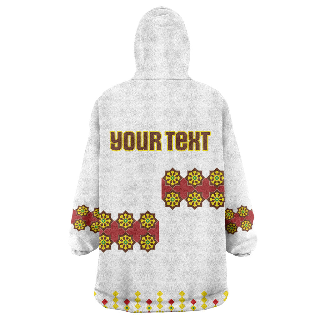 Ethiopian Enkutatash Personalized Wearable Blanket Hoodie Traditional Habesha Glass D'va Necklace Inspired