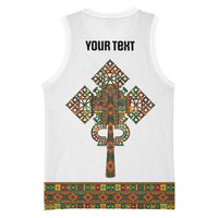 Ethiopian Enkutatash Personalized Basketball Jersey Traditional Habesha Pattern