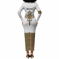 Ethiopian Enkutatash Personalized Long Sleeve Bodycon Dress Traditional Habesha Pattern