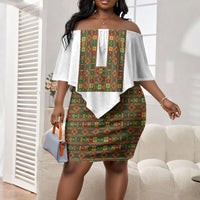 Ethiopian Enkutatash Personalized Off Shoulder Short Dress Traditional Habesha Pattern
