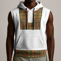 Ethiopian Enkutatash Personalized Sleeveless Hoodie Traditional Habesha Pattern
