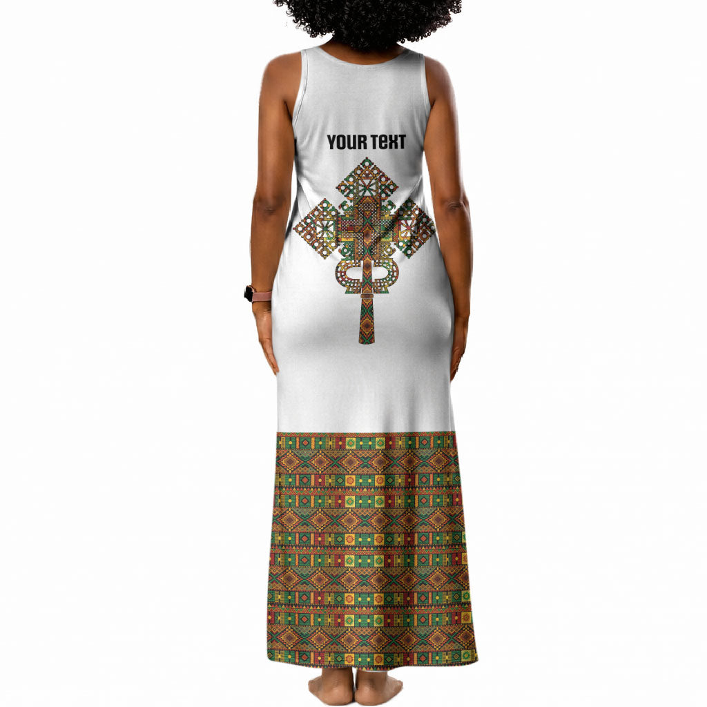 Ethiopian Enkutatash Personalized Tank Maxi Dress Traditional Habesha Pattern