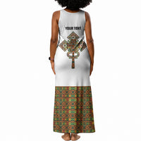 Ethiopian Enkutatash Personalized Tank Maxi Dress Traditional Habesha Pattern