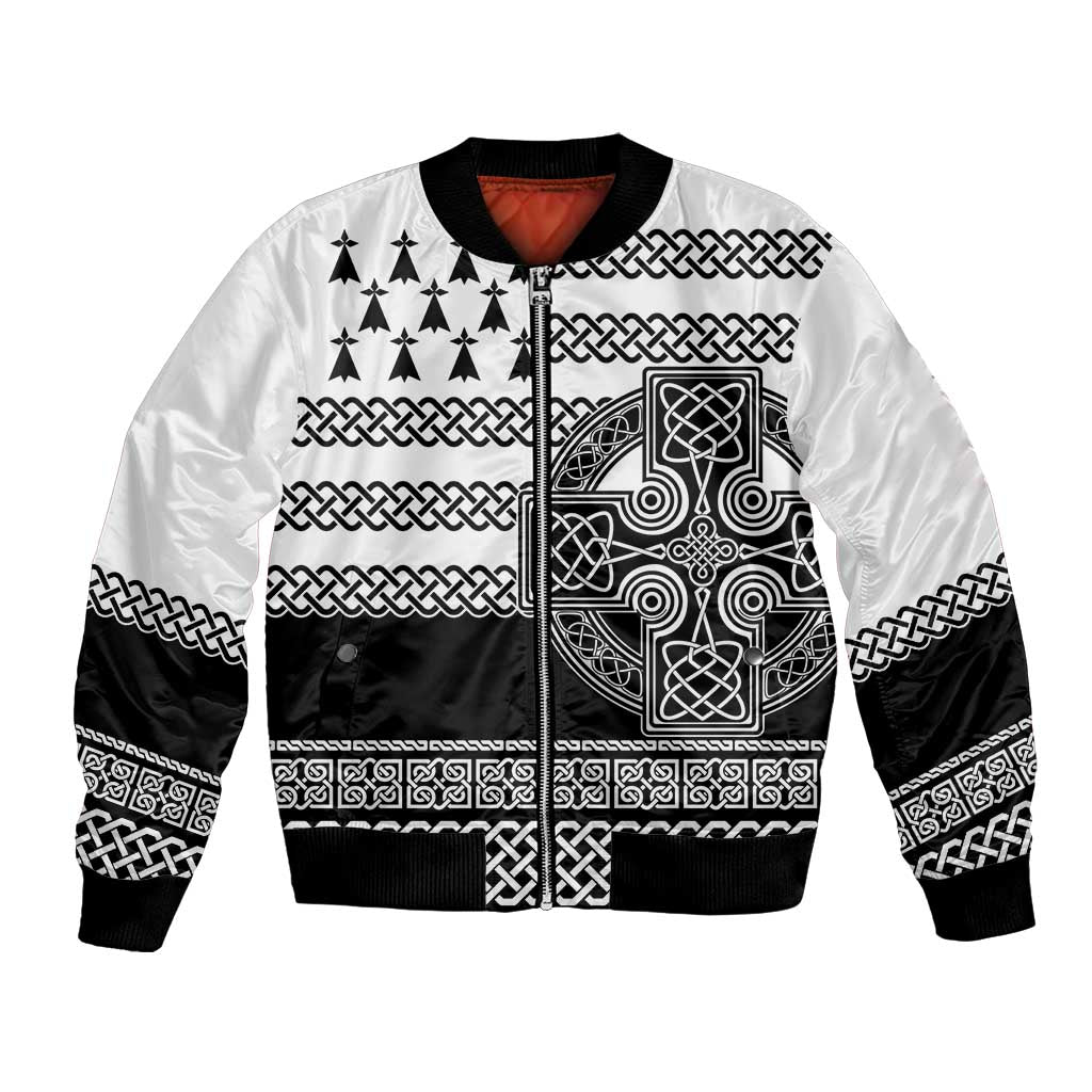 Brittany Celtic Knot Bomber Jacket Celtic Nation Heritage Pride - Wonder Print Shop