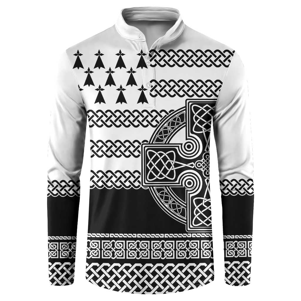 Brittany Celtic Knot Button Sweatshirt Celtic Nation Heritage Pride - Wonder Print Shop