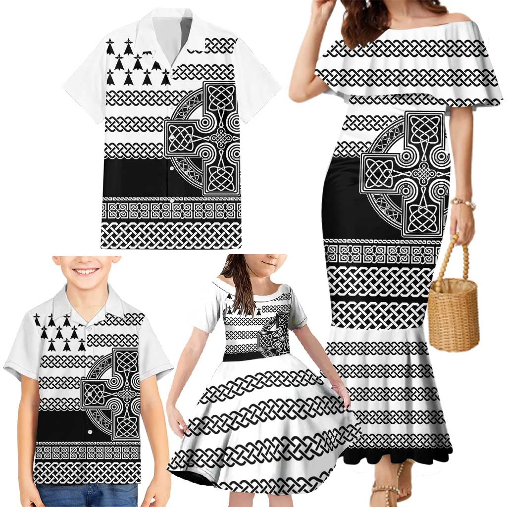 Brittany Celtic Knot Family Matching Mermaid Dress and Hawaiian Shirt Celtic Nation Heritage Pride - Wonder Print Shop
