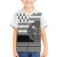 Brittany Celtic Knot Family Matching Off Shoulder Short Dress and Hawaiian Shirt Celtic Nation Heritage Pride - Wonder Print Shop
