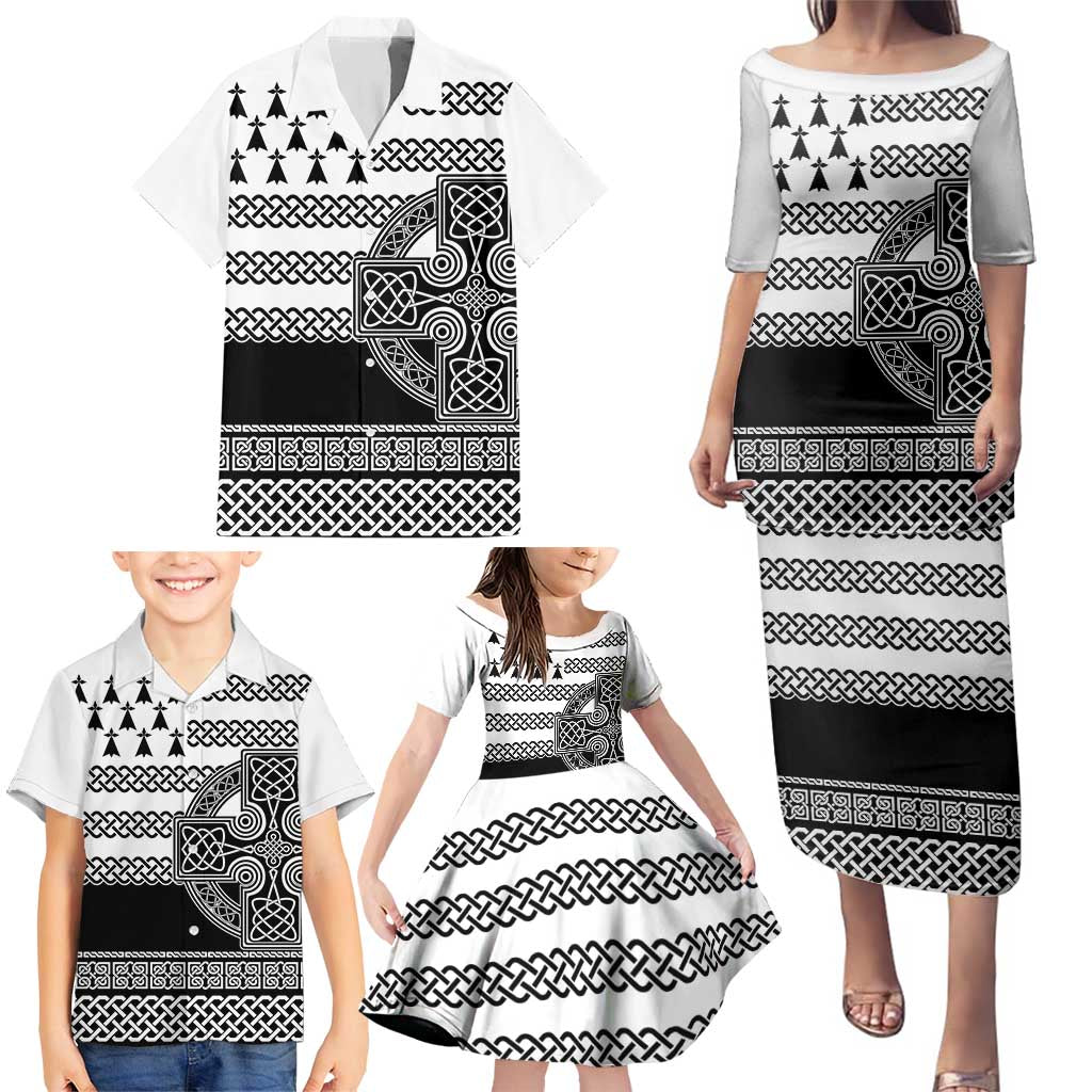 Brittany Celtic Knot Family Matching Puletasi and Hawaiian Shirt Celtic Nation Heritage Pride - Wonder Print Shop
