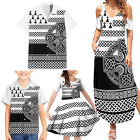 Brittany Celtic Knot Family Matching Summer Maxi Dress and Hawaiian Shirt Celtic Nation Heritage Pride - Wonder Print Shop