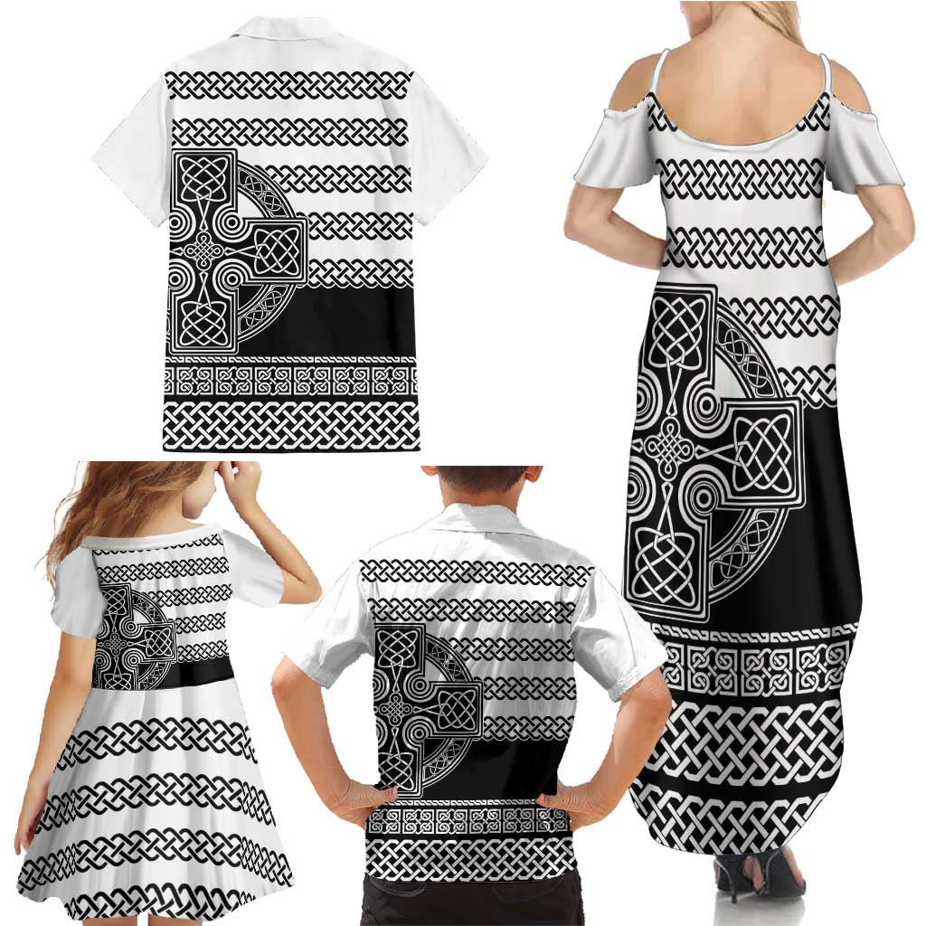 Brittany Celtic Knot Family Matching Summer Maxi Dress and Hawaiian Shirt Celtic Nation Heritage Pride - Wonder Print Shop