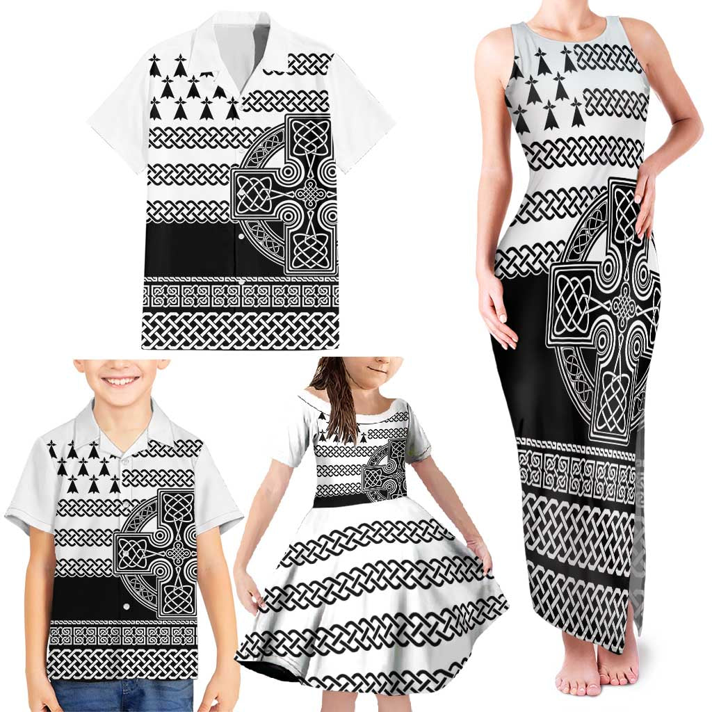 Brittany Celtic Knot Family Matching Tank Maxi Dress and Hawaiian Shirt Celtic Nation Heritage Pride - Wonder Print Shop