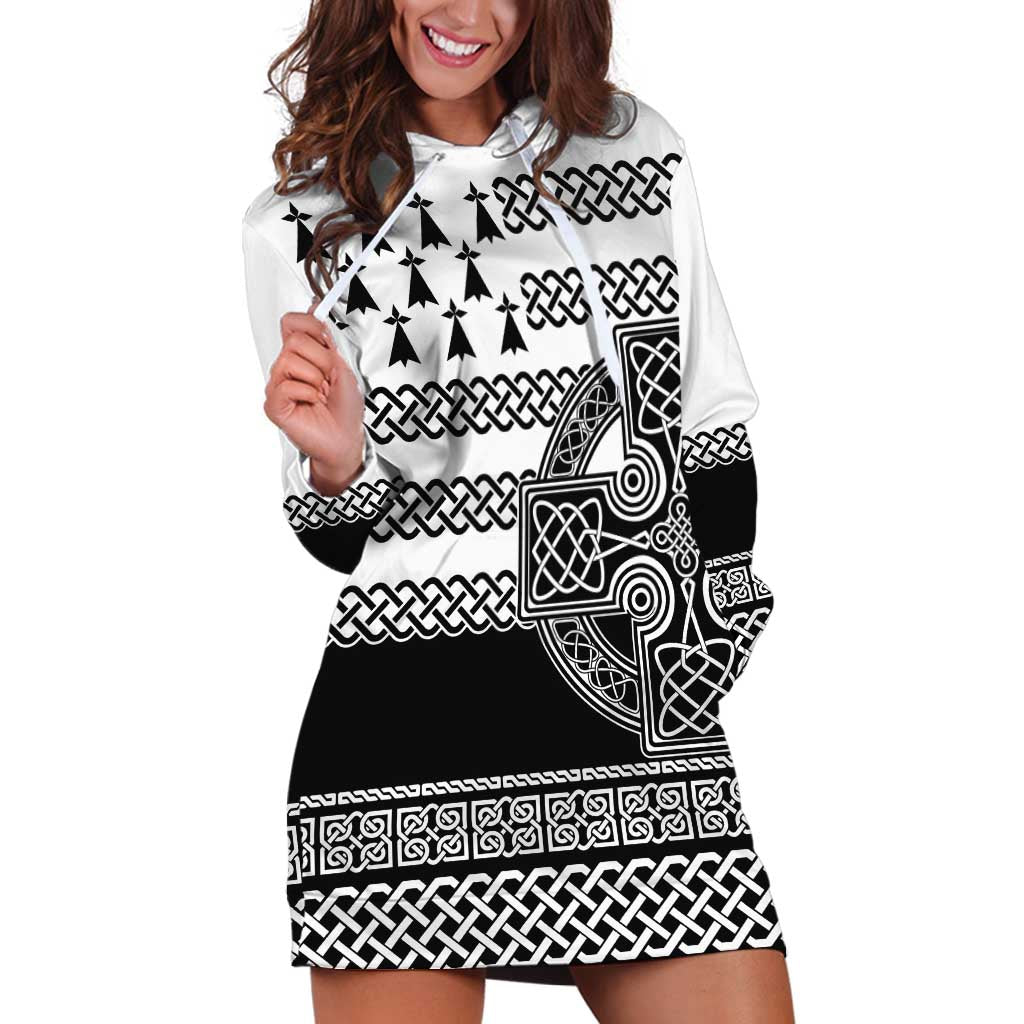 Brittany Celtic Knot Hoodie Dress Celtic Nation Heritage Pride - Wonder Print Shop