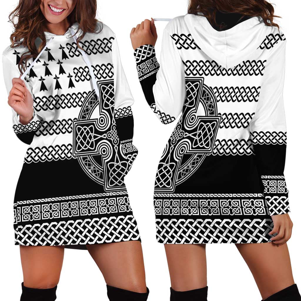 Brittany Celtic Knot Hoodie Dress Celtic Nation Heritage Pride - Wonder Print Shop