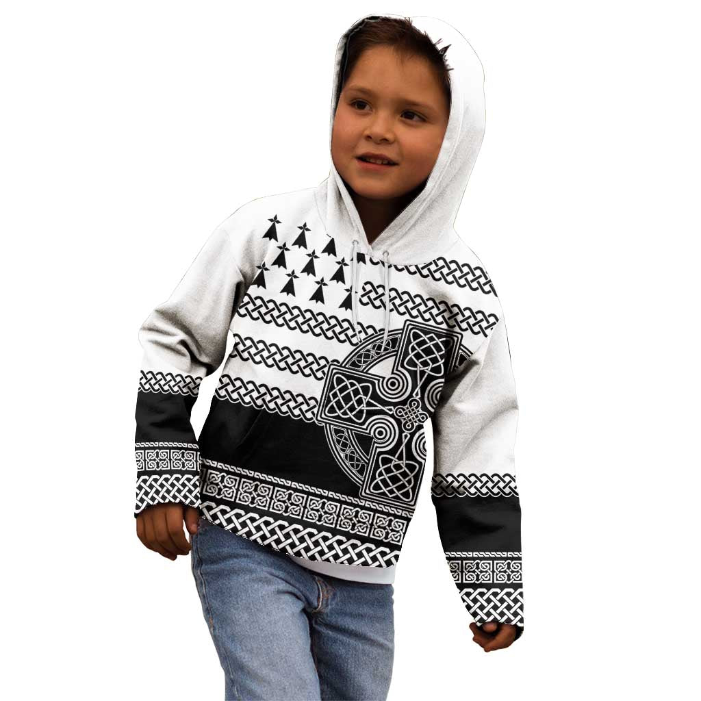 Brittany Celtic Knot Kid Hoodie Celtic Nation Heritage Pride - Wonder Print Shop