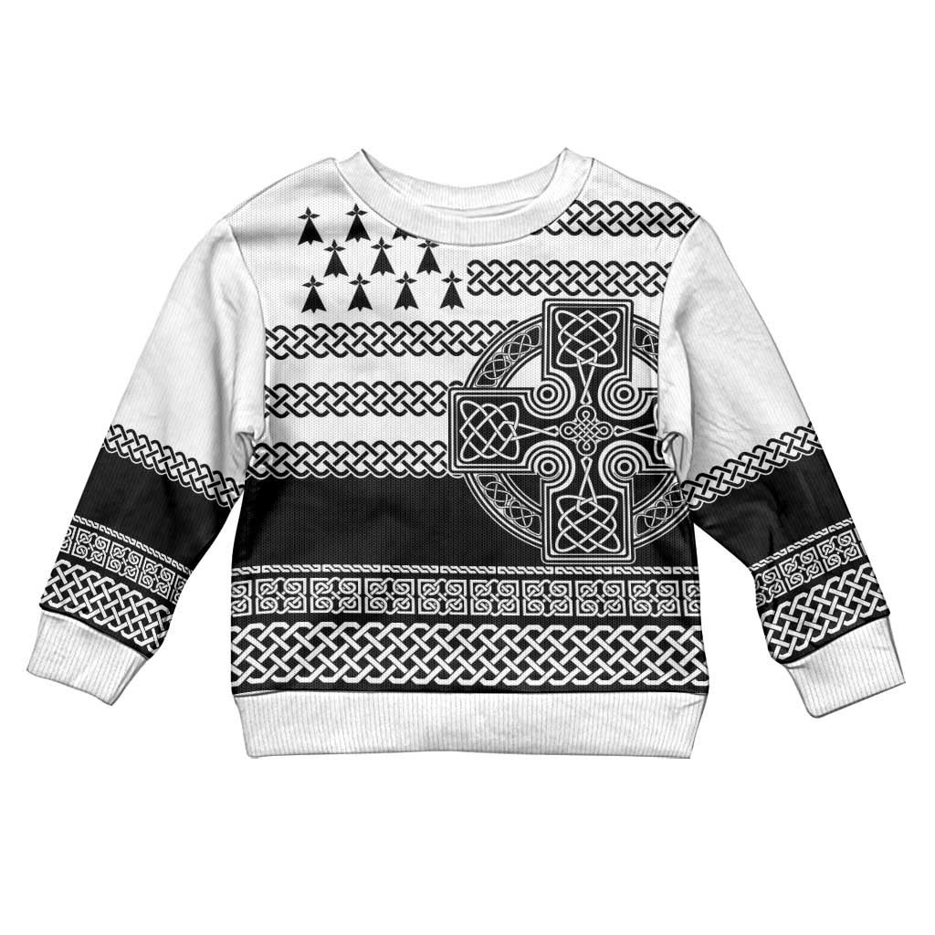 Brittany Celtic Knot Kid Ugly Christmas Sweater Celtic Nation Heritage Pride - Wonder Print Shop