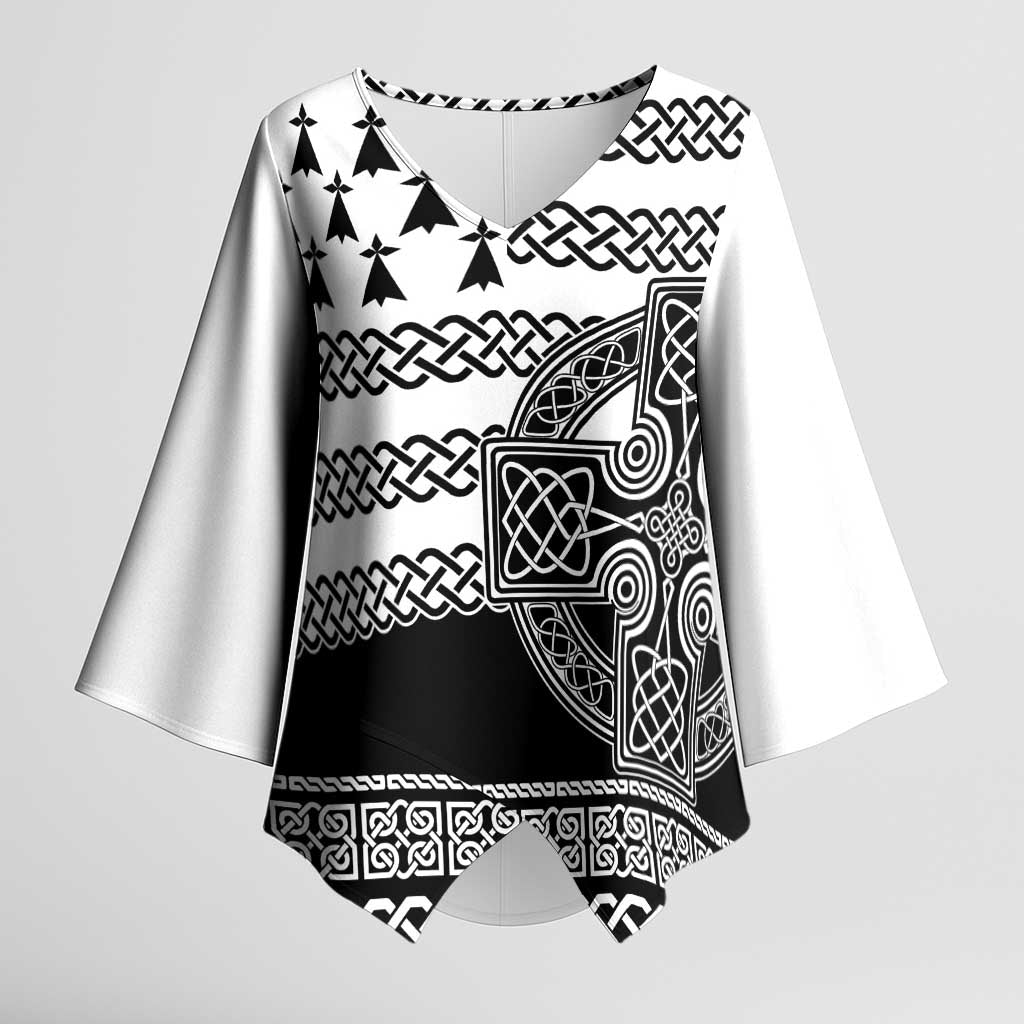 Brittany Celtic Knot Kimono Sleeve Blouse Celtic Nation Heritage Pride - Wonder Print Shop