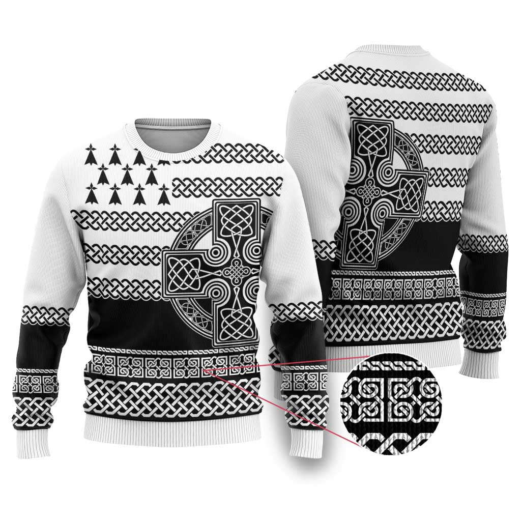 Brittany Celtic Knot Ugly Christmas Sweater Celtic Nation Heritage Pride - Wonder Print Shop