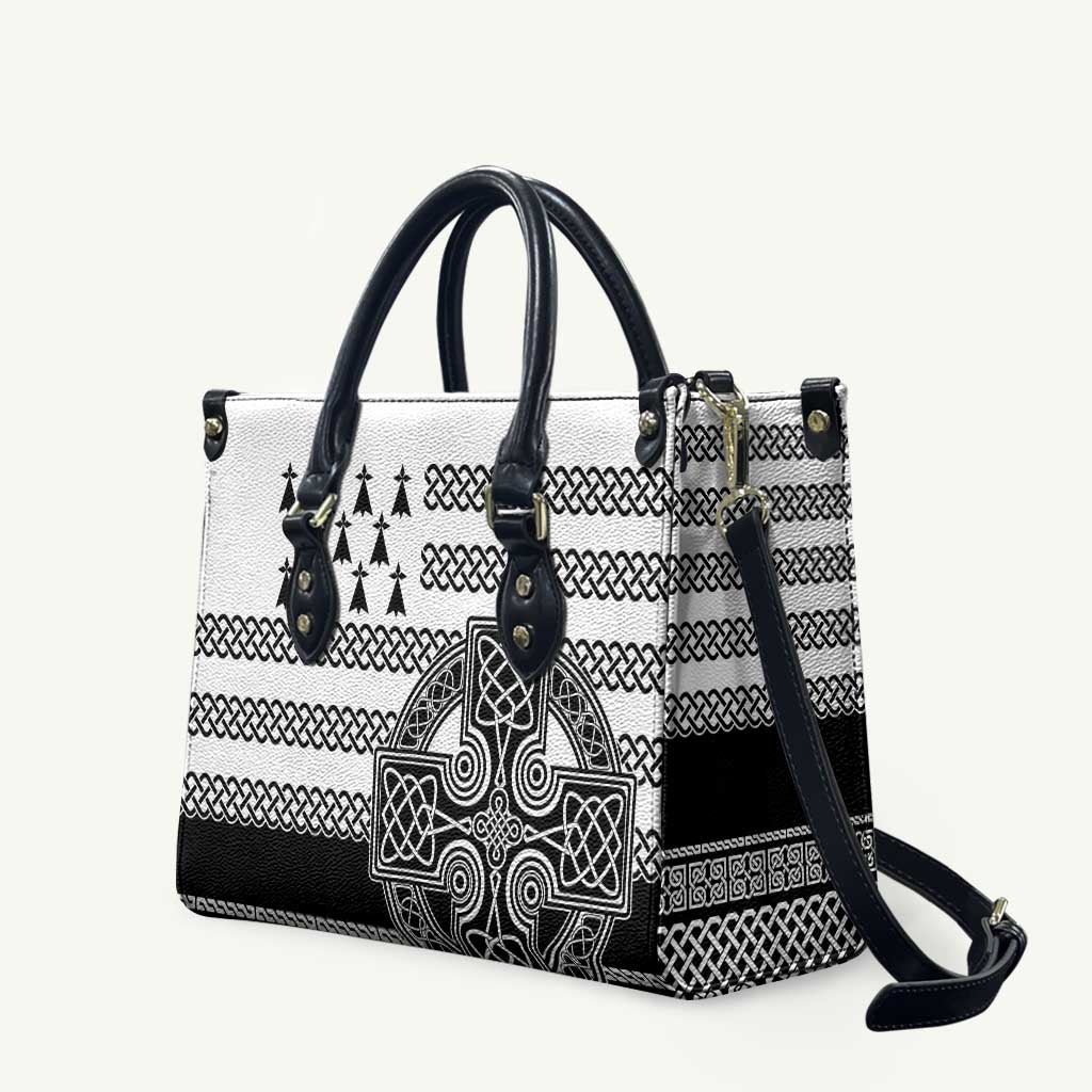 Brittany Celtic Knot Leather Bag Celtic Nation Heritage Pride - Wonder Print Shop