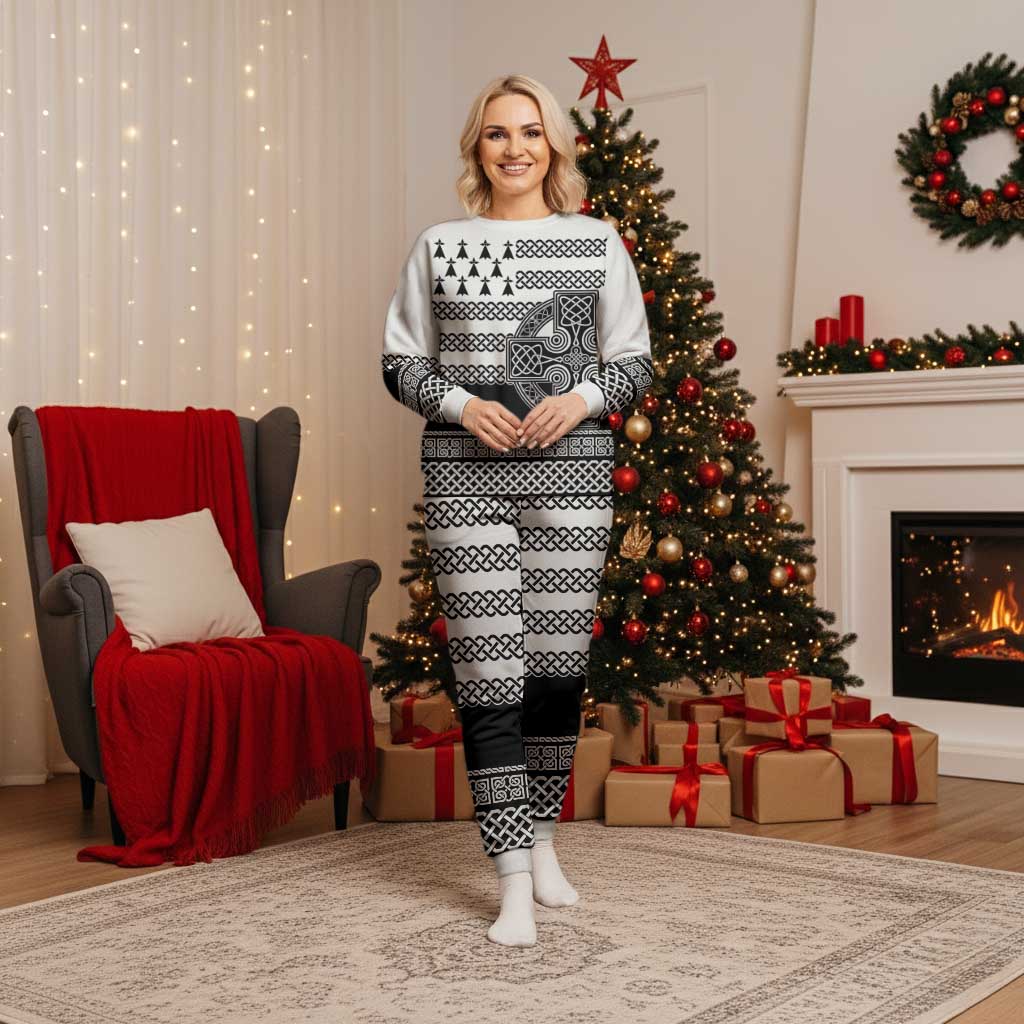 Brittany Celtic Knot Christmas Pajama Set Celtic Nation Heritage Pride - Wonder Print Shop
