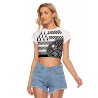 Brittany Celtic Knot Raglan Cropped T Shirt Celtic Nation Heritage Pride - Wonder Print Shop