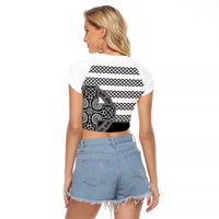 Brittany Celtic Knot Raglan Cropped T Shirt Celtic Nation Heritage Pride - Wonder Print Shop