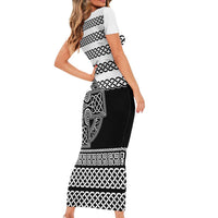 Brittany Celtic Knot Short Sleeve Bodycon Dress Celtic Nation Heritage Pride - Wonder Print Shop