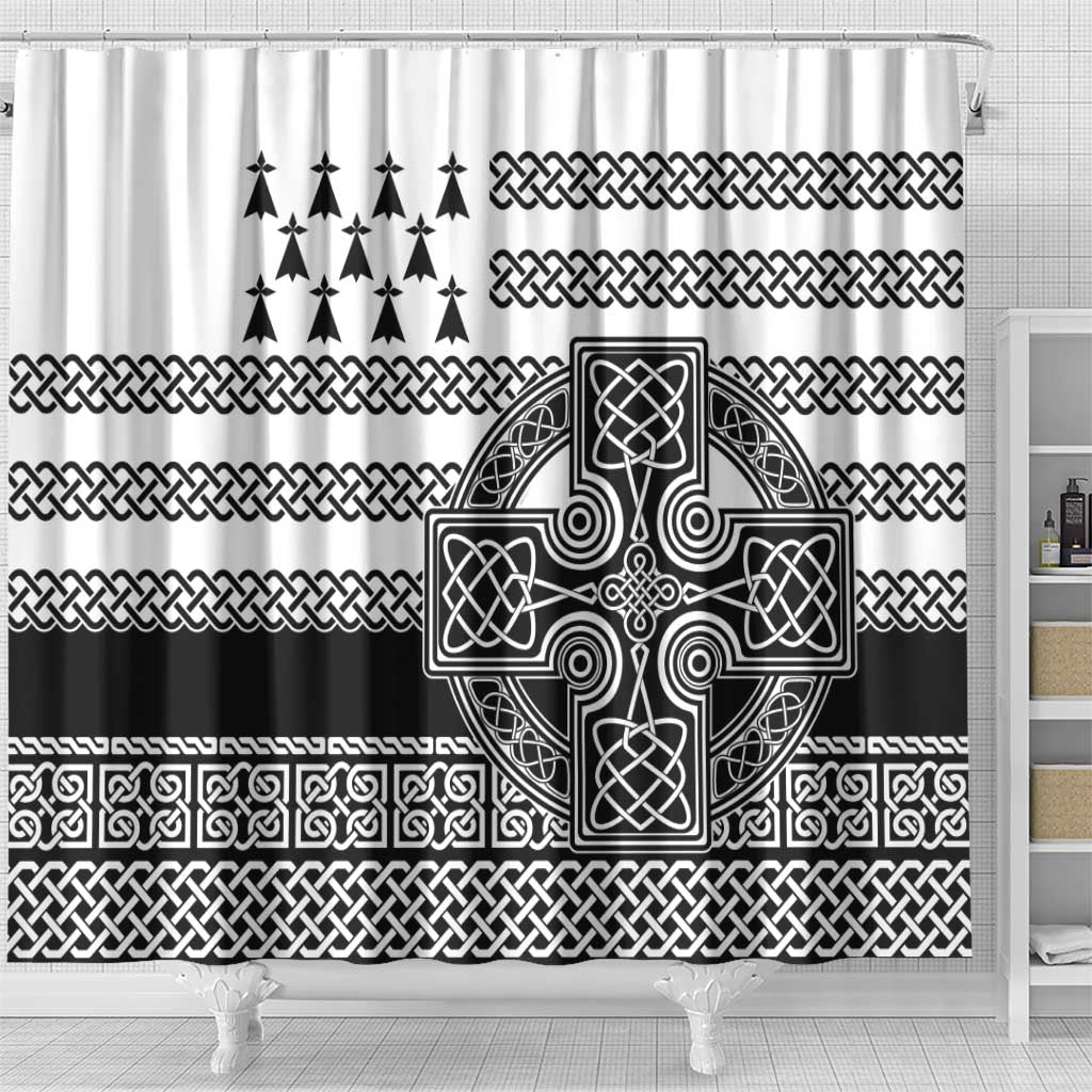 Brittany Celtic Knot Shower Curtain Celtic Nation Heritage Pride - Wonder Print Shop