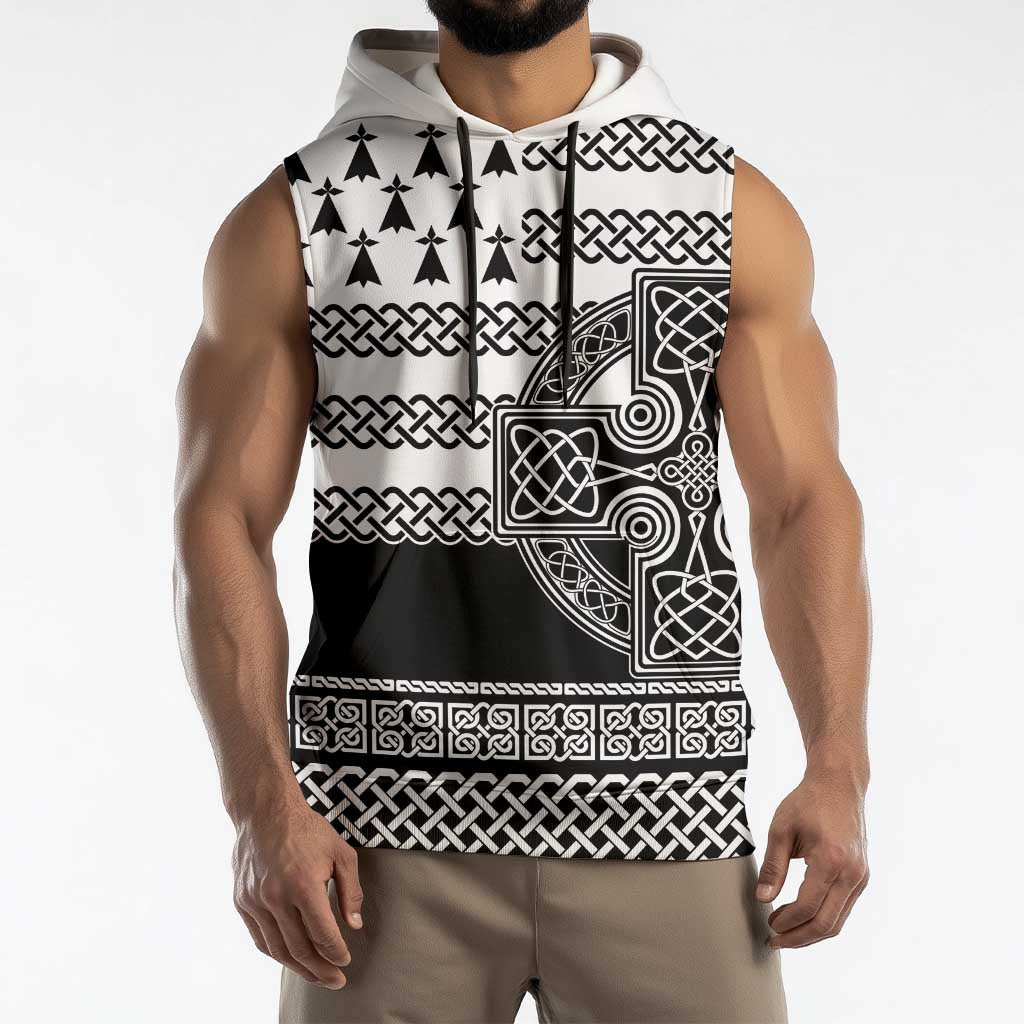 Brittany Celtic Knot Sleeveless Hoodie Celtic Nation Heritage Pride - Wonder Print Shop