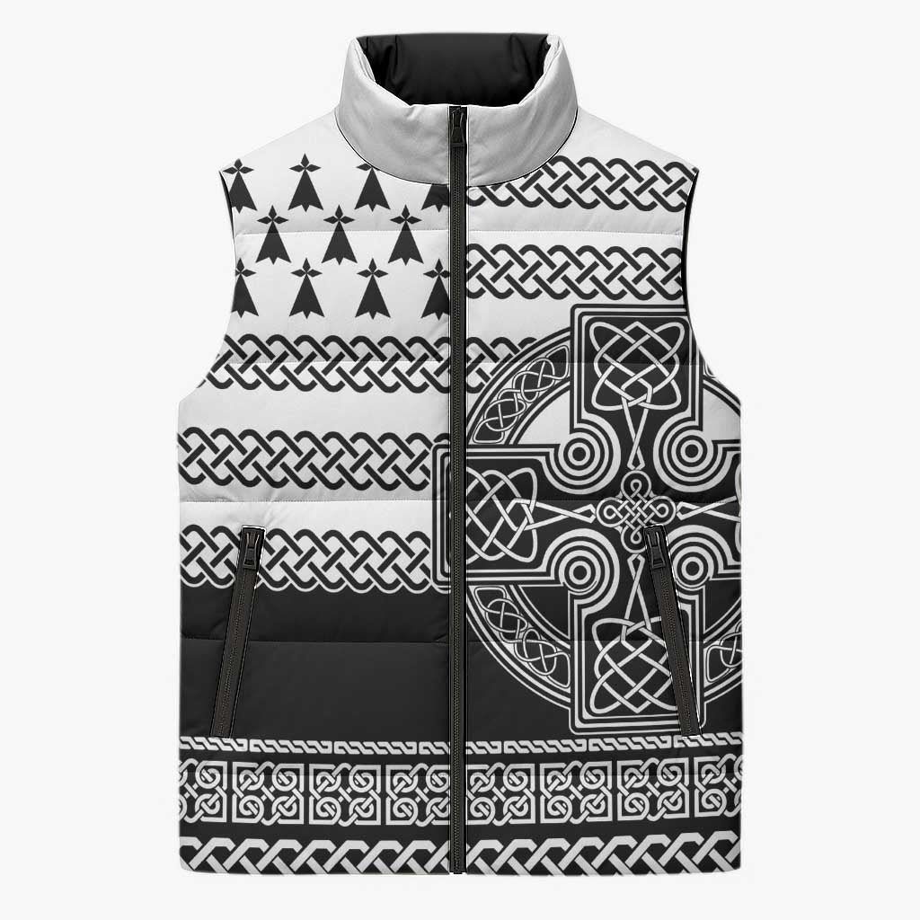 Brittany Celtic Knot Sleeveless Puffer Jacket Celtic Nation Heritage Pride - Wonder Print Shop