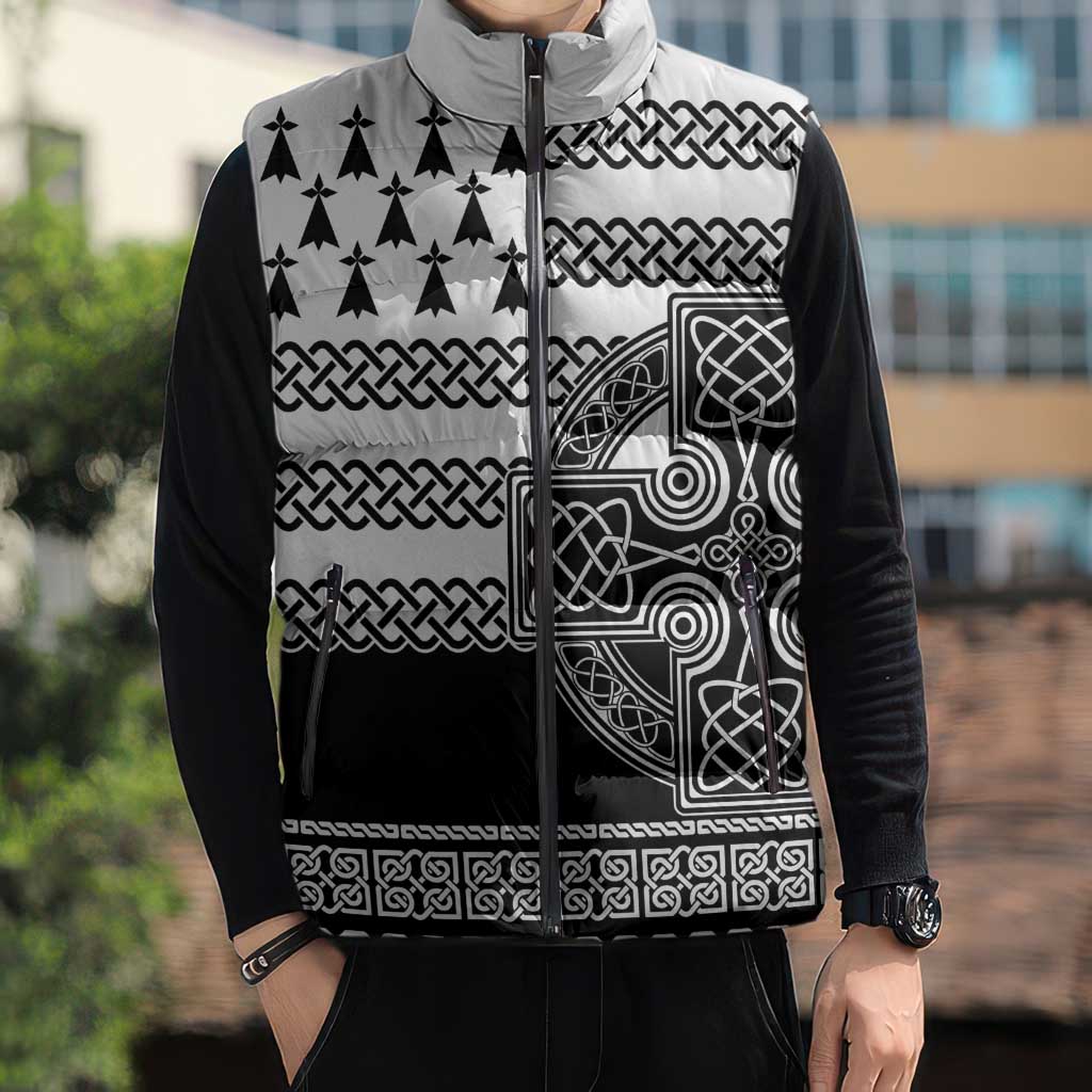Brittany Celtic Knot Sleeveless Puffer Jacket Celtic Nation Heritage Pride - Wonder Print Shop