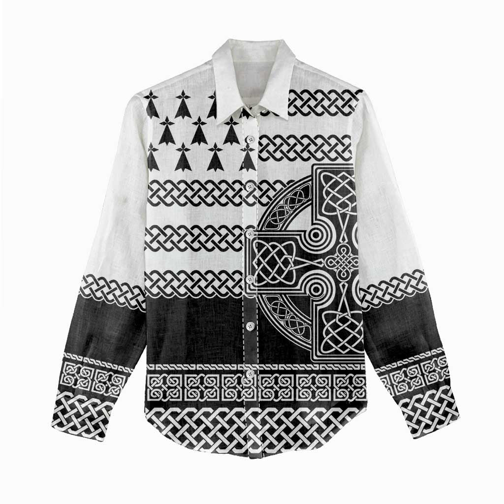 Brittany Celtic Knot Women Casual Shirt Celtic Nation Heritage Pride - Wonder Print Shop