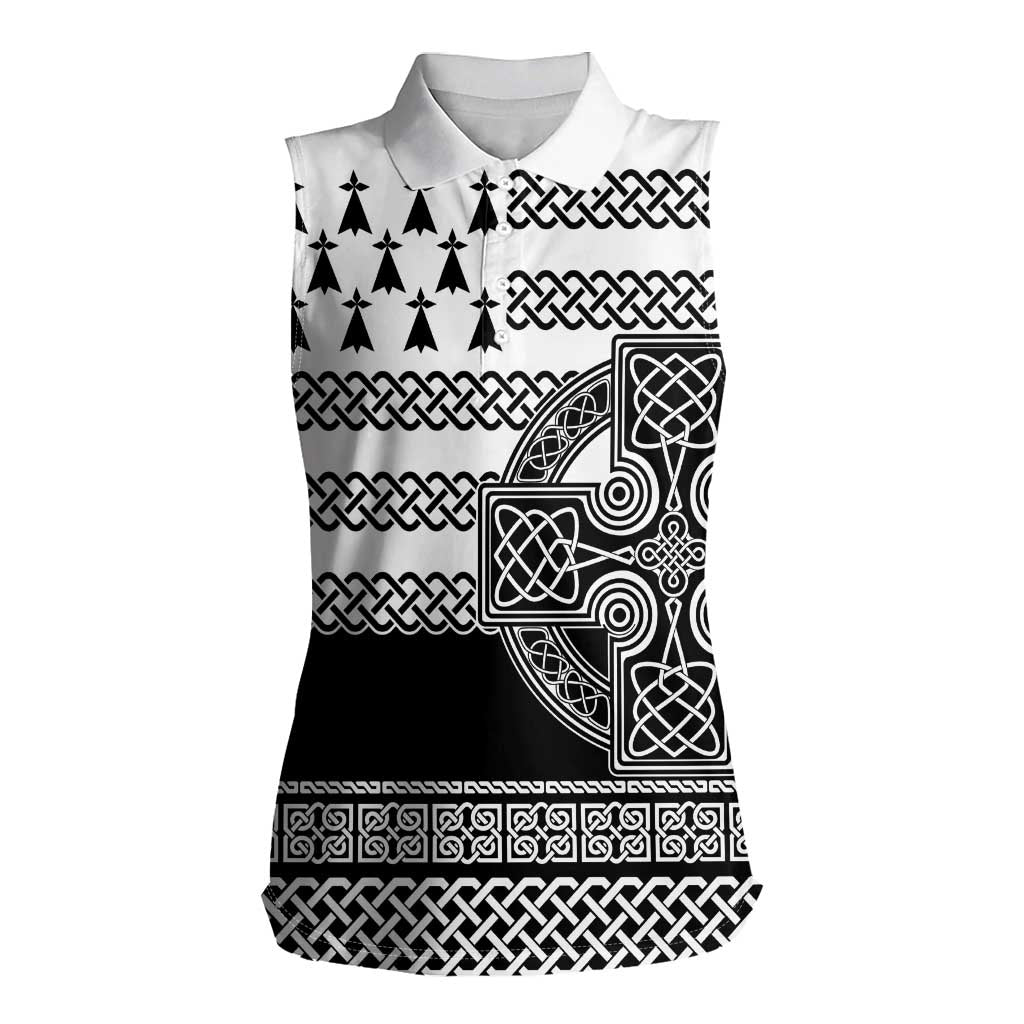 Brittany Celtic Knot Women Sleeveless Polo Shirt Celtic Nation Heritage Pride - Wonder Print Shop