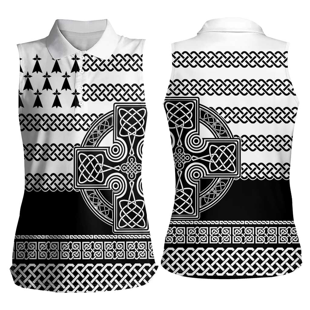 Brittany Celtic Knot Women Sleeveless Polo Shirt Celtic Nation Heritage Pride - Wonder Print Shop
