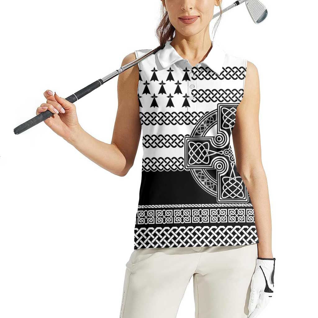Brittany Celtic Knot Women Sleeveless Polo Shirt Celtic Nation Heritage Pride - Wonder Print Shop