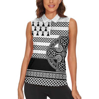 Brittany Celtic Knot Women Sleeveless Polo Shirt Celtic Nation Heritage Pride - Wonder Print Shop