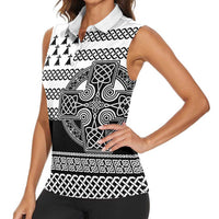 Brittany Celtic Knot Women Sleeveless Polo Shirt Celtic Nation Heritage Pride - Wonder Print Shop