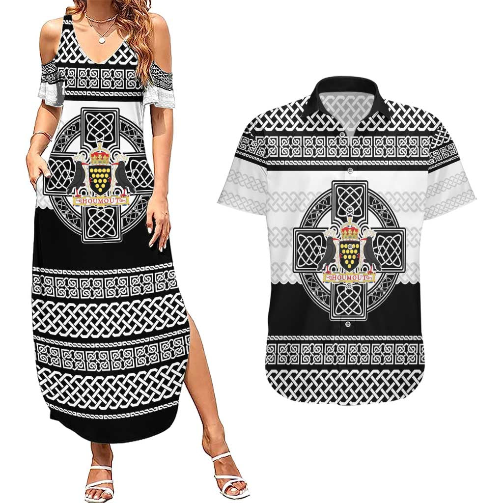Cornwall Celtic Knot Couples Matching Summer Maxi Dress and Hawaiian Shirt Celtic Nation Heritage Pride - Wonder Print Shop
