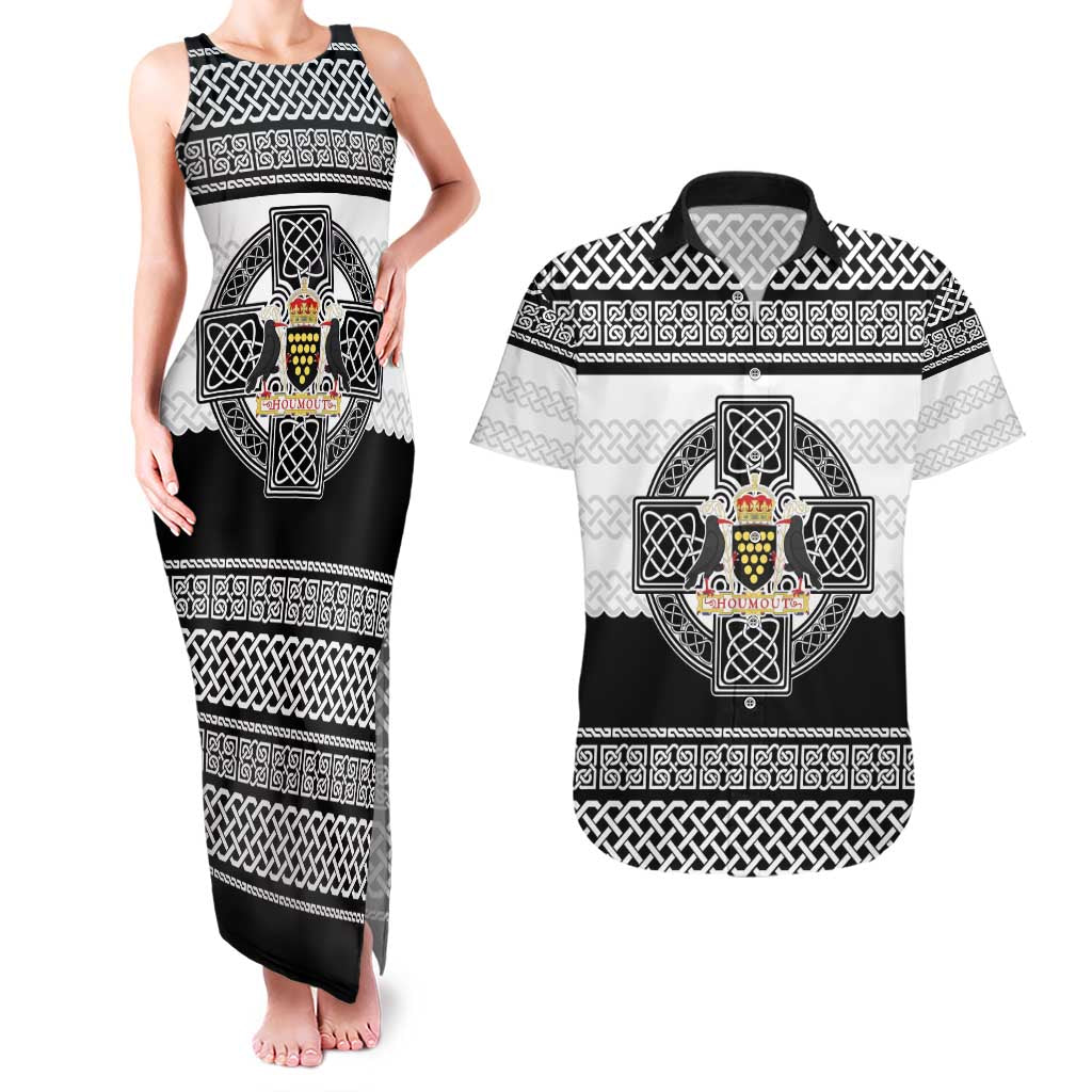 Cornwall Celtic Knot Couples Matching Tank Maxi Dress and Hawaiian Shirt Celtic Nation Heritage Pride - Wonder Print Shop