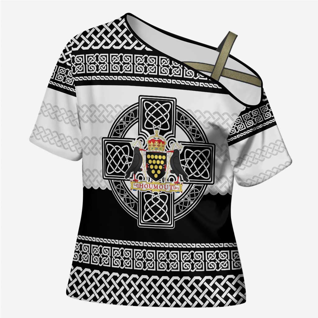 Cornwall Celtic Knot Cross Shoulder Shirt Celtic Nation Heritage Pride - Wonder Print Shop