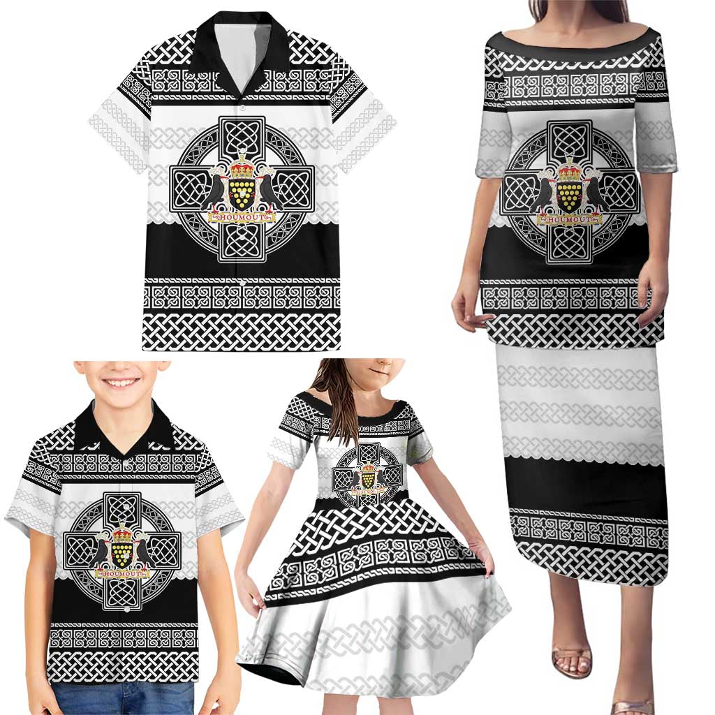 Cornwall Celtic Knot Family Matching Puletasi and Hawaiian Shirt Celtic Nation Heritage Pride - Wonder Print Shop