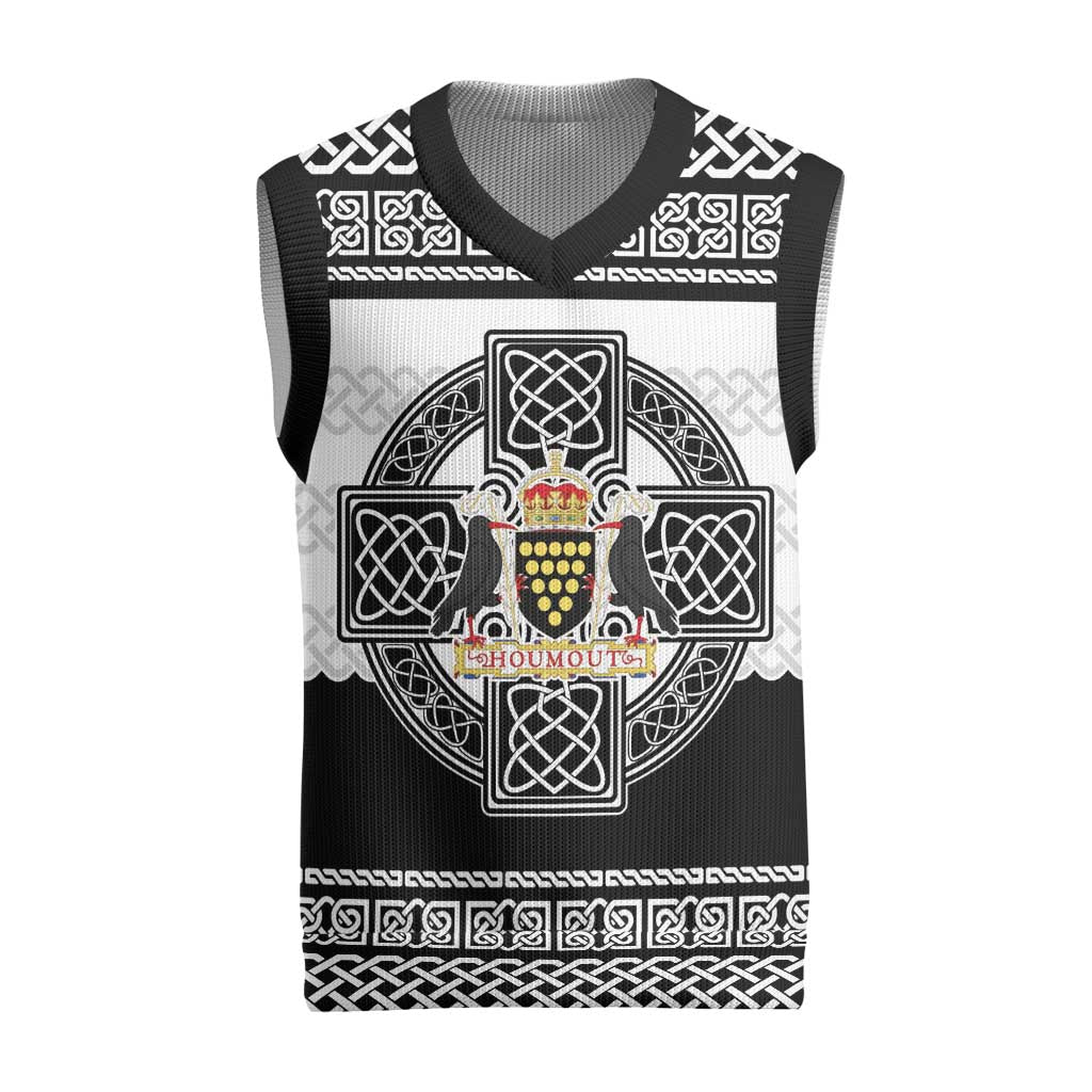 Cornwall Celtic Knot Christmas Knitted V-Neck Vest Celtic Nation Heritage Pride - Wonder Print Shop