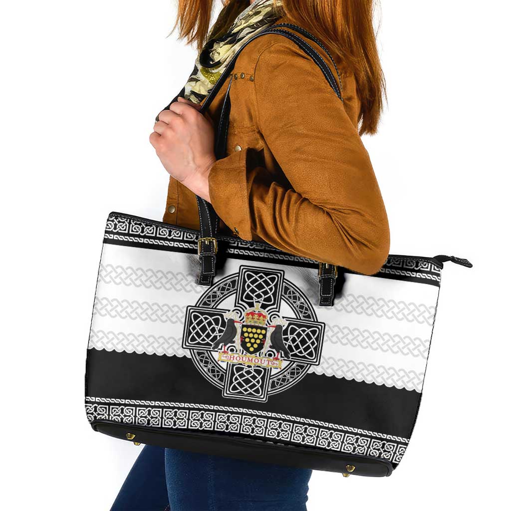 Cornwall Celtic Knot Leather Tote Bag Celtic Nation Heritage Pride - Wonder Print Shop