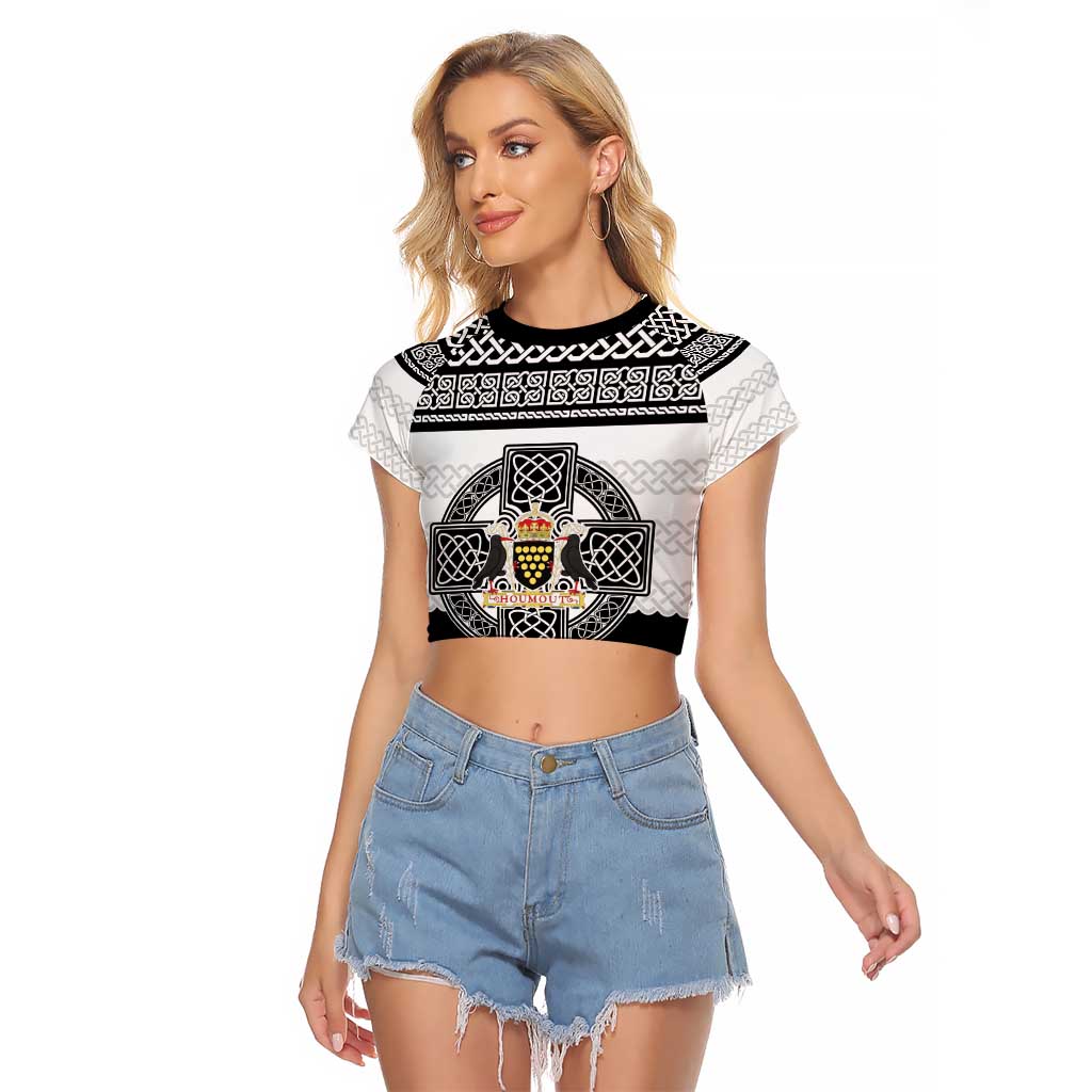 Cornwall Celtic Knot Raglan Cropped T Shirt Celtic Nation Heritage Pride - Wonder Print Shop