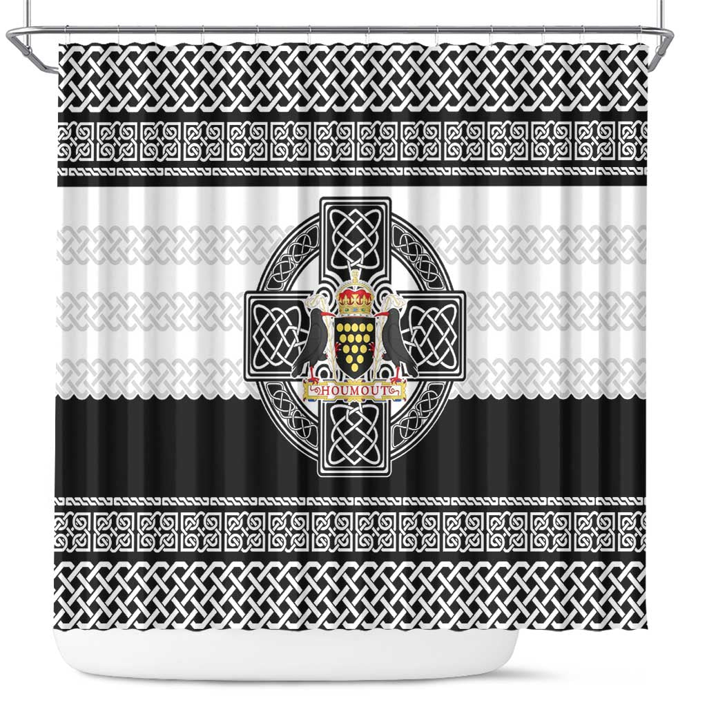 Cornwall Celtic Knot Shower Curtain Celtic Nation Heritage Pride - Wonder Print Shop