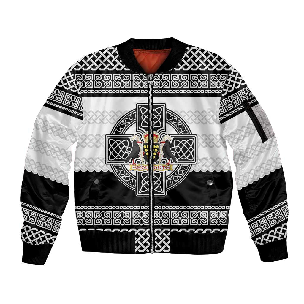 Cornwall Celtic Knot Sleeve Zip Bomber Jacket Celtic Nation Heritage Pride - Wonder Print Shop