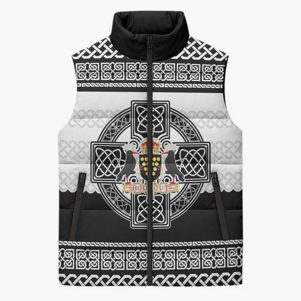 Cornwall Celtic Knot Sleeveless Puffer Jacket Celtic Nation Heritage Pride - Wonder Print Shop